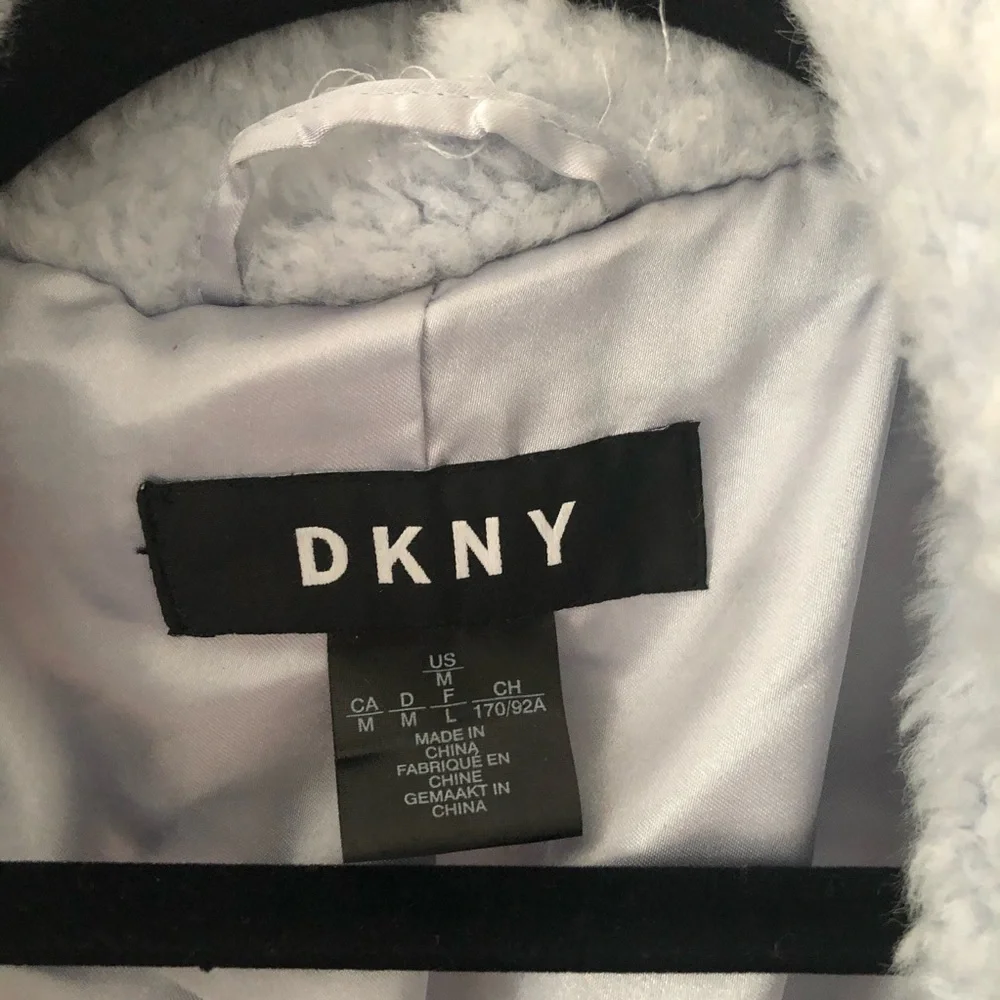 DKNY Faux Fur Coat, blue - Picture 4 of 4